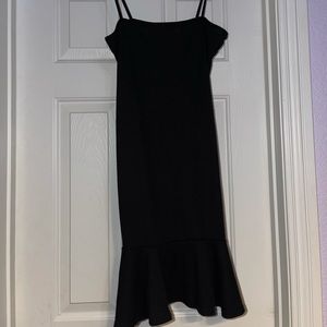 nastygal black ribbed dress Size 10 NWT